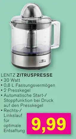 KODi LENTZ ZITRUSPRESSE Angebot