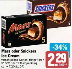 AEZ Mars oder Snickers Ice Cream Angebot