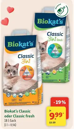 Fressnapf Biokat's classic oder classic fresh Angebot