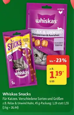 Fressnapf Whiskas relax & unwind huhn Angebot