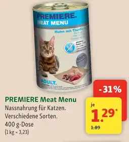 Fressnapf Premiere meat menu Angebot