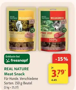 Fressnapf Real nature wilderness meat snack pure chicken Angebot