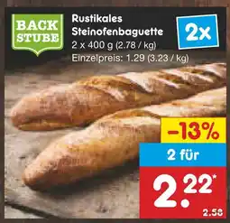 Netto Marken-Discount Backstube rustikales steinofenbaguette Angebot