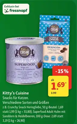 Fressnapf Kitty's cuisine crunchy snack heringliebe Angebot