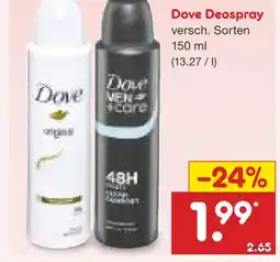 Netto Marken-Discount Dove deospray Angebot