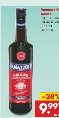 Netto Marken-Discount Ramazzotti amaro Angebot