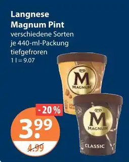 V Markt Langnese magnum pint Angebot
