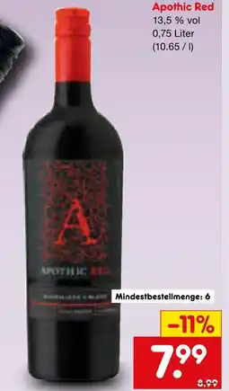 Netto Marken-Discount Apothic red Angebot