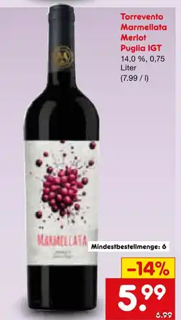 Netto Marken-Discount Torrevento marmellata merlot puglia igt Angebot