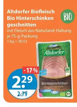 V Markt Altdorfer bio hinterschinken geschnitten Angebot