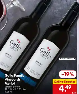 Netto Marken-Discount Gallo family vineyards merlot Angebot