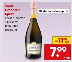 Netto Marken-Discount Zonin limonetto spritz Angebot