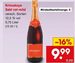 Netto Marken-Discount Krimskoye sekt rot-mild Angebot