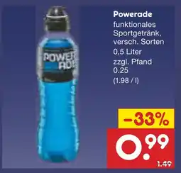 Netto Marken-Discount Powerade funktionales sportgetränk Angebot