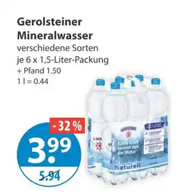 V Markt Gerolsteiner mineralwasser Angebot