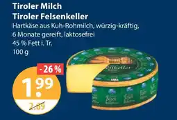 V Markt Tiroler milch tiroler felsenkeller Angebot