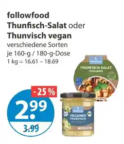 V Markt Followfood thunfisch-salat oder thunvisch vegan Angebot
