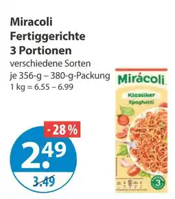 V Markt Miracoli fertiggerichte 3 portionen Angebot
