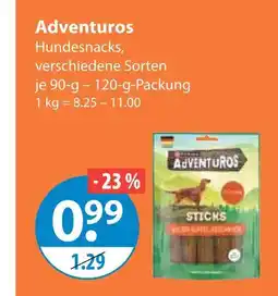V Markt Adventuros hundesnacks Angebot