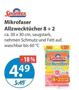 V Markt Spontex mikrofaser allzwecktücher 8 + 2 Angebot