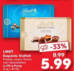 Kaufland Lindt exquisite vielfalt pralinés Angebot