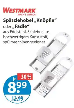 V Markt Westmark spätzlehobel spätzlehobel „knöpfle“ oder „fädle“ Angebot