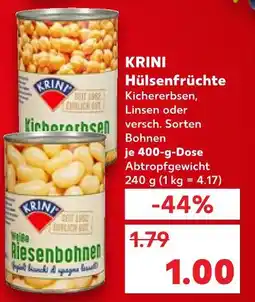 Kaufland Krini hülsenfrüchte kichererbsen Angebot