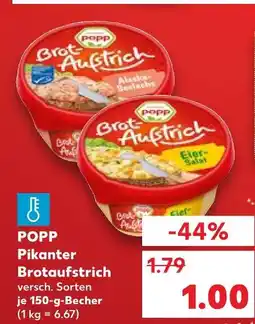 Kaufland Popp pikanter brotaufstrich alaska seelachs Angebot