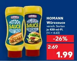Kaufland Homann hotdog sauce sweet onion Angebot