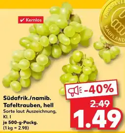 Kaufland Tafeltrauben, hell Angebot