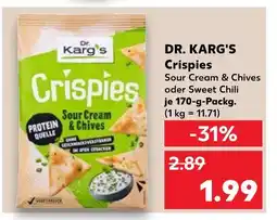Kaufland Dr. karg's crispies sour cream & chives Angebot