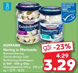 Kaufland Homann hering in marinade bismarckhering Angebot