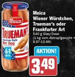 AEZ Meica Wiener Würstchen, Trueman's oder Frankfurter Art Angebot