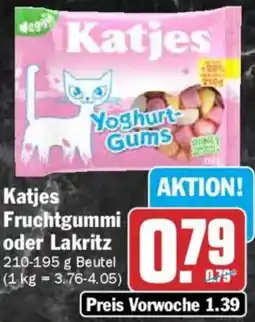 AEZ Katjes Fruchtgummi oder Lakritz Angebot