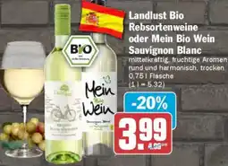 AEZ Landlust Bio Rebsortenweine oder Mein Bio Wein Sauvignon Blanc Angebot