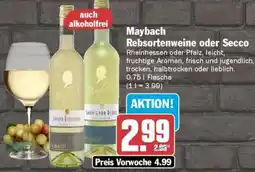 AEZ Maybach Rebsortenweine oder Secco Angebot