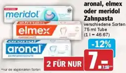 AEZ aronal, elmex oder meridol Zahnpasta Angebot