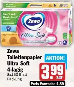 AEZ Zewa Toilettenpapier Ultra Soft 4-lagig Angebot