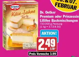 AEZ Dr Oetker Premium oder Prinzessin Lillifee Backmischungen Angebot