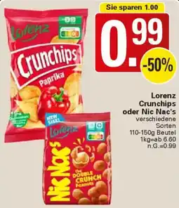 WEZ Lorenz Crunchips oder Nic Nac's Angebot