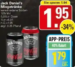 WEZ Jack Daniel's Mixgetränke Angebot