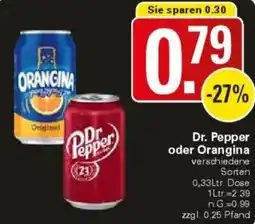 WEZ Dr. Pepper oder Orangina Angebot