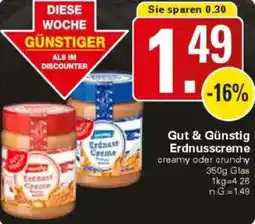 WEZ Gut & Günstig Erdnusscreme Angebot