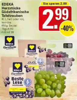 WEZ EDEKA Herzstücke Südafrikanische Tafeltrauben Angebot