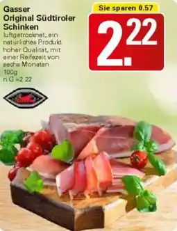 WEZ Gasser Original Südtiroler Schinken Angebot