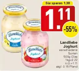 WEZ Landliebe Joghurt Angebot