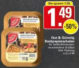 WEZ Gut & Günstig Backpapierschalen Angebot