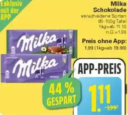 WEZ Milka Schokolade Angebot