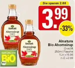 WEZ Alnatura Bio Ahornsirup Angebot