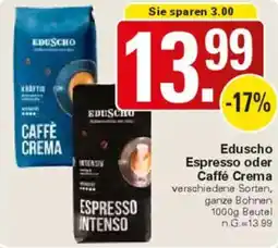WEZ Eduscho Espresso oder Caffé Crema Angebot
